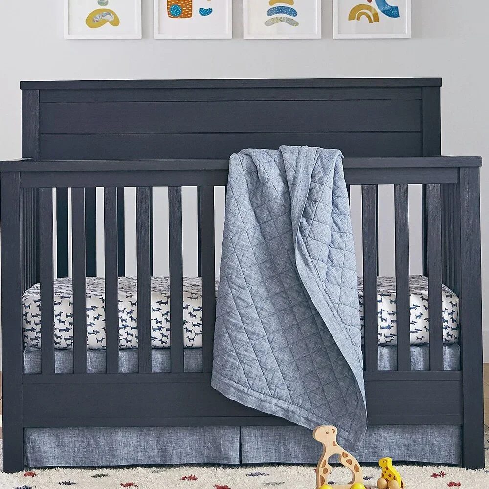 Pottery Barn Kids Watercolor Dog Organic Crib Fitted Sheet - Picture 4 of 5